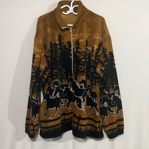 Vintage horse fleece jacket - L-XL